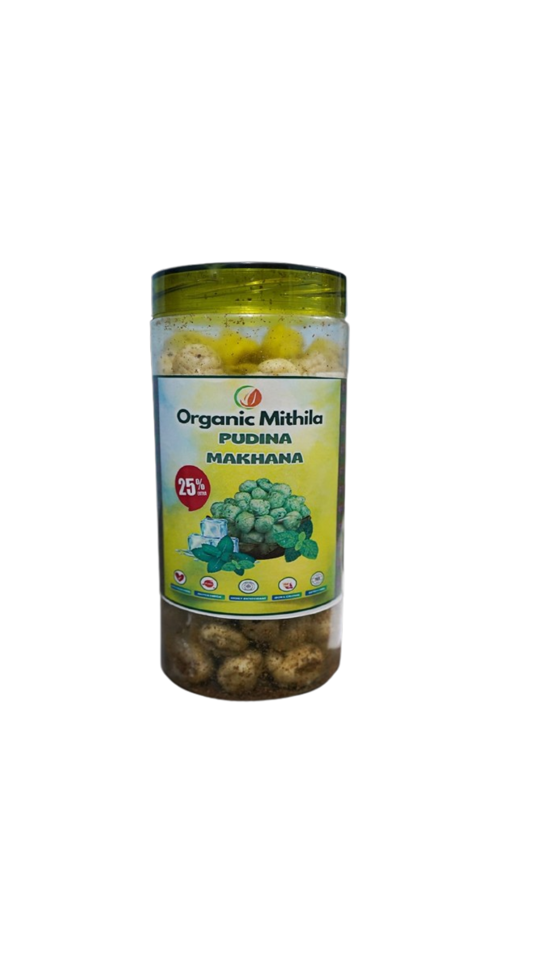 Organic Mithila Pudina Makhana (25% Extra)